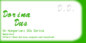 dorina dus business card