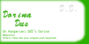 dorina dus business card